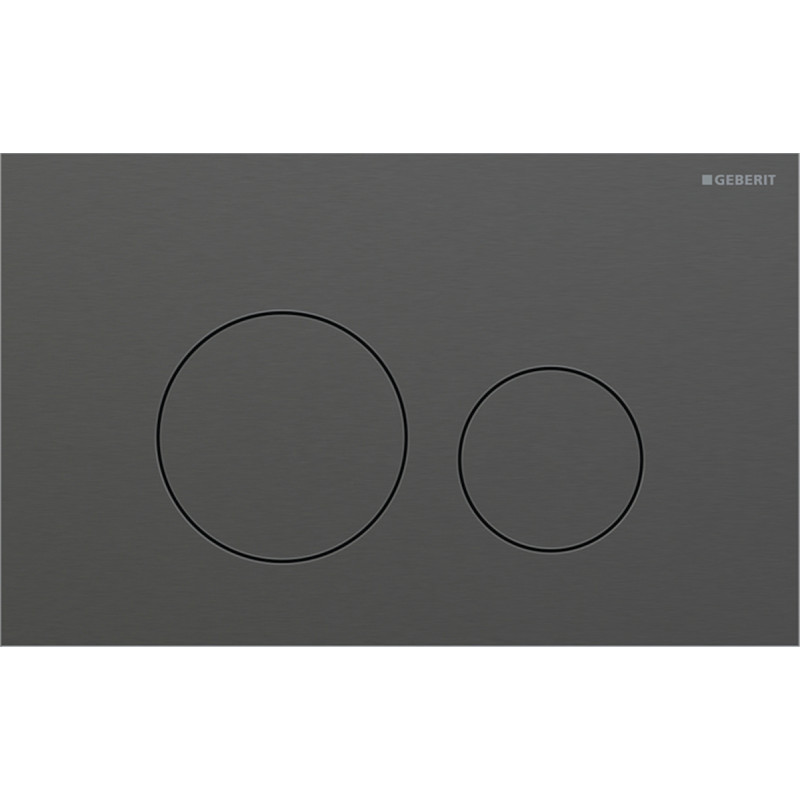 Geberit Sigma 40 Round betjeningsplade, børstet sort krom