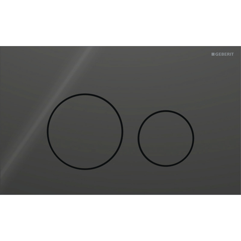 Geberit Sigma 40 Round betjeningsplade, sort glas
