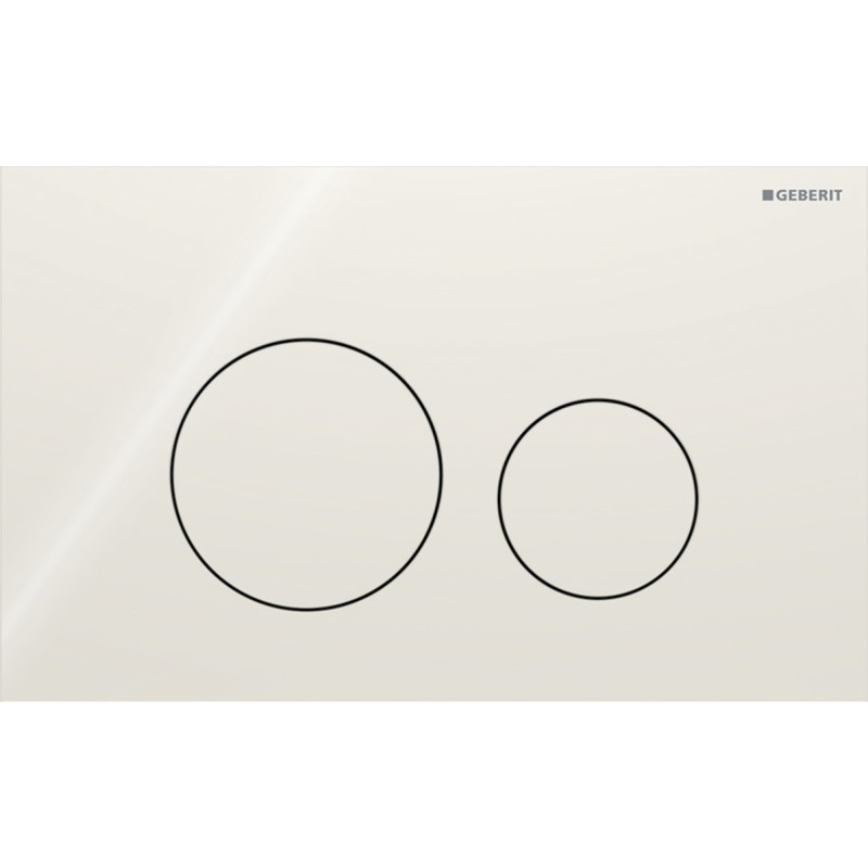Geberit Sigma 40 Round spolplatta, beige glas