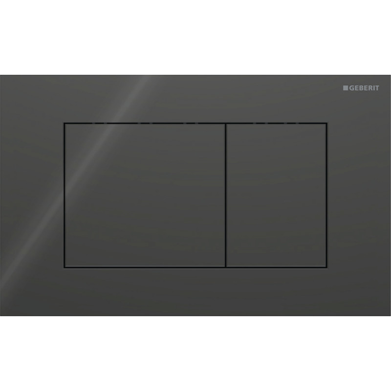 Geberit Sigma 40 Square spolplatta, svart glas