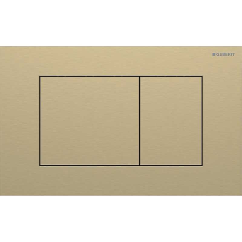 Geberit Sigma 40 Square spolplatta, borstad mässing