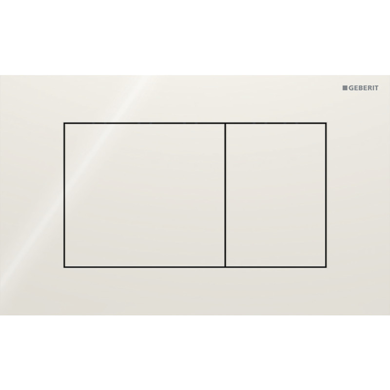 Geberit Sigma 40 Square betjeningsplade, beige glas