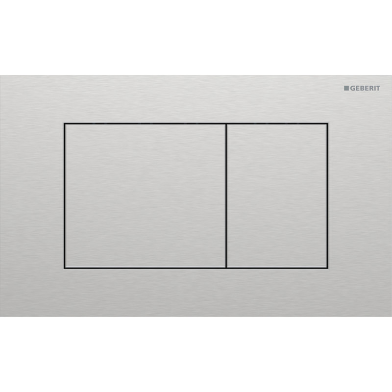 Geberit Sigma 40 Square betjeningsplade, børstet rustfrit stål