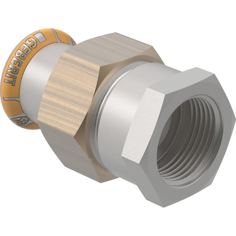 Geberit Mapress Therm övergångsförskruvning, muff/muff, 18 mm x 1"