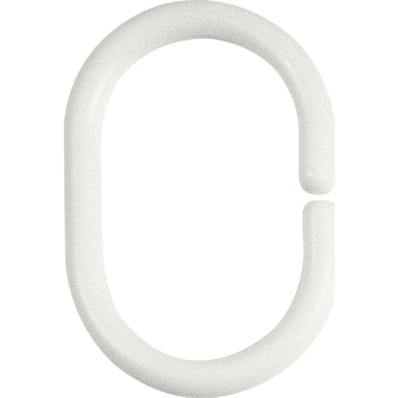 Spirella C-Minor badeforhængsringe, 12 stk., hvid