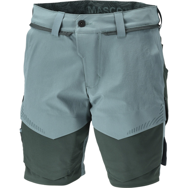 Mascot Customized arbejdsshorts med stretch, lysegrøn/grøn, str. 24C56