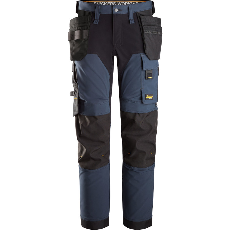Snickers 6275 AllroundWork arbetsbyxor med stretch, marinblå/svart, st 196