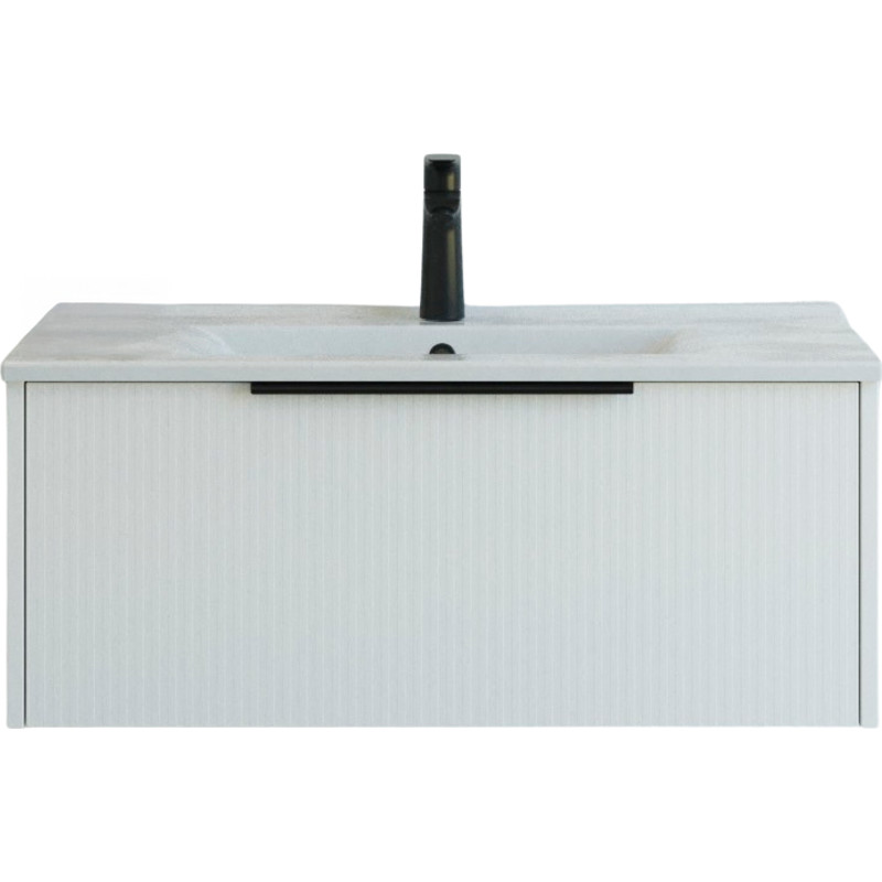 Dansani Mido+ Classic møbelpakke, 81x44 cm, stribet mat hvid