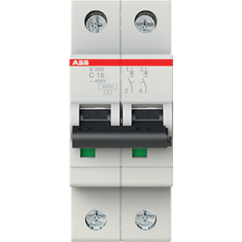 ABB S202-C16 automatsikring, 2P, 16A