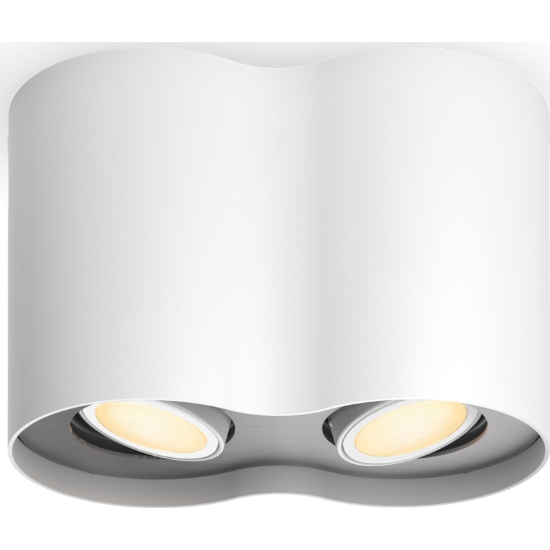 Philips Hue Pillar påbygningsspot, 2 spots, hvid