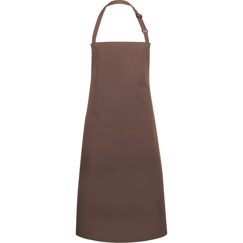 Karlowsky Basic forklæde med lommer, brun, onesize