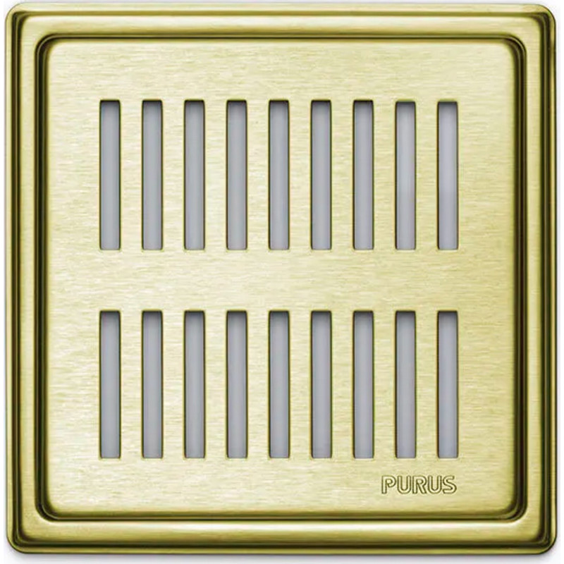Purus Square Rib klinkerram, 154x154 mm, mässing