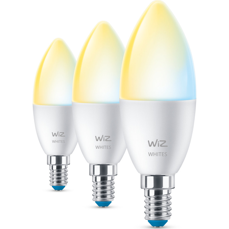 WiZ Tunable C37 E14 Smart Kertepære 3-pak - Dæmpbart varmt til koldt hvidt LED-lys