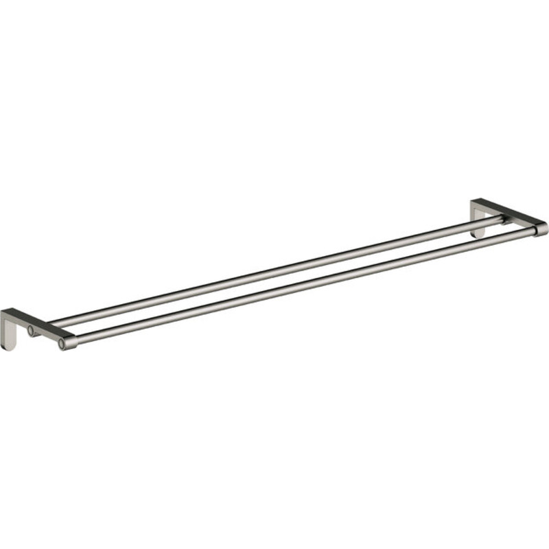 Damixa Zen håndklædestang, 80 cm, børstet sort krom