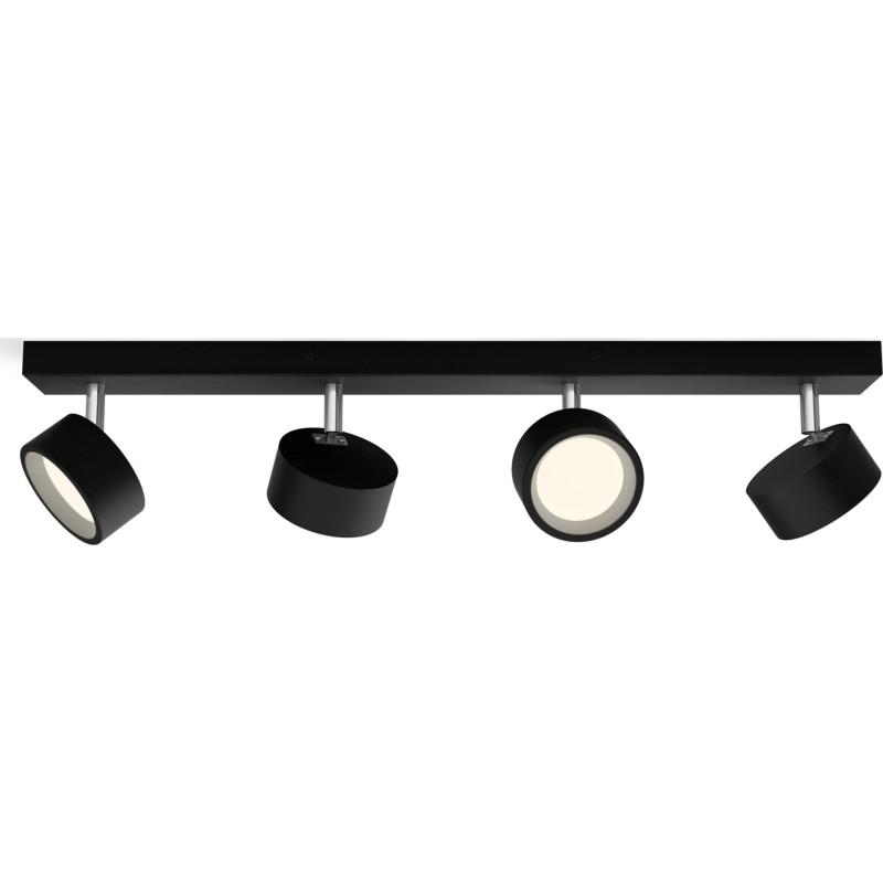 Philips Bracia takspotlight, 4 spotlights, svart