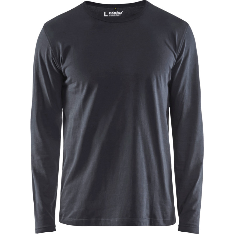 Blåkläder Workwear 35001 långärmad t-shirt, mörkgrå, stl S