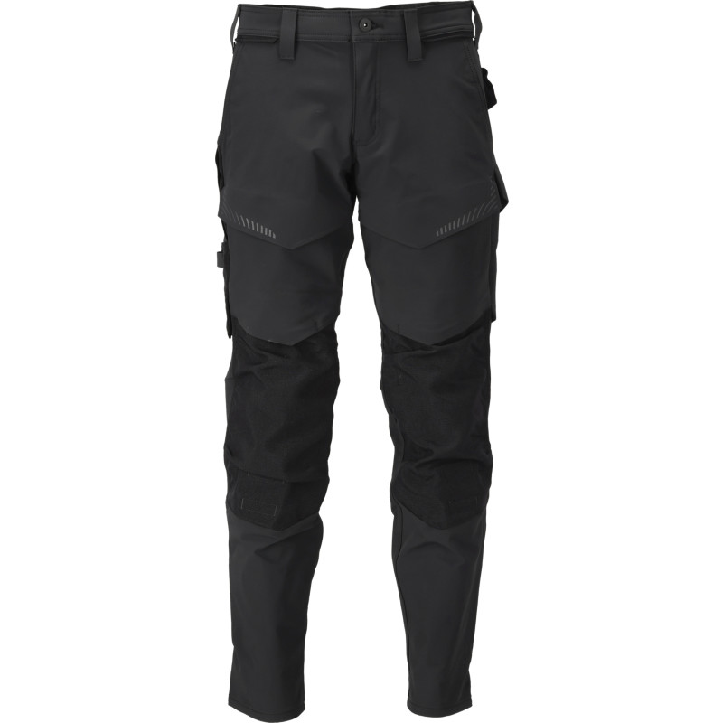MascotCustomized Arbejdsbukser med knælommer 22379-311-09 sort - 82C64 | Bukser | Baglomme | Bukser