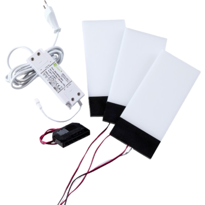 Loevschall Polaris Square möbelstrålkastare, 3-pack