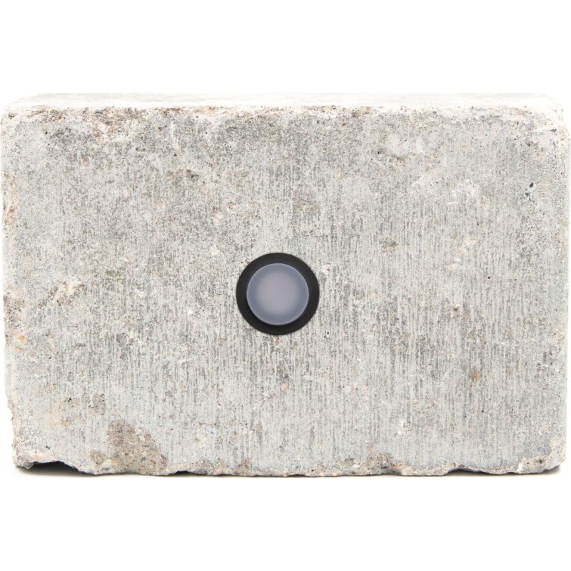 Light By Juhl holmegaardsten kantblok med Cosmos sort spot, 14x21x14 cm, grå