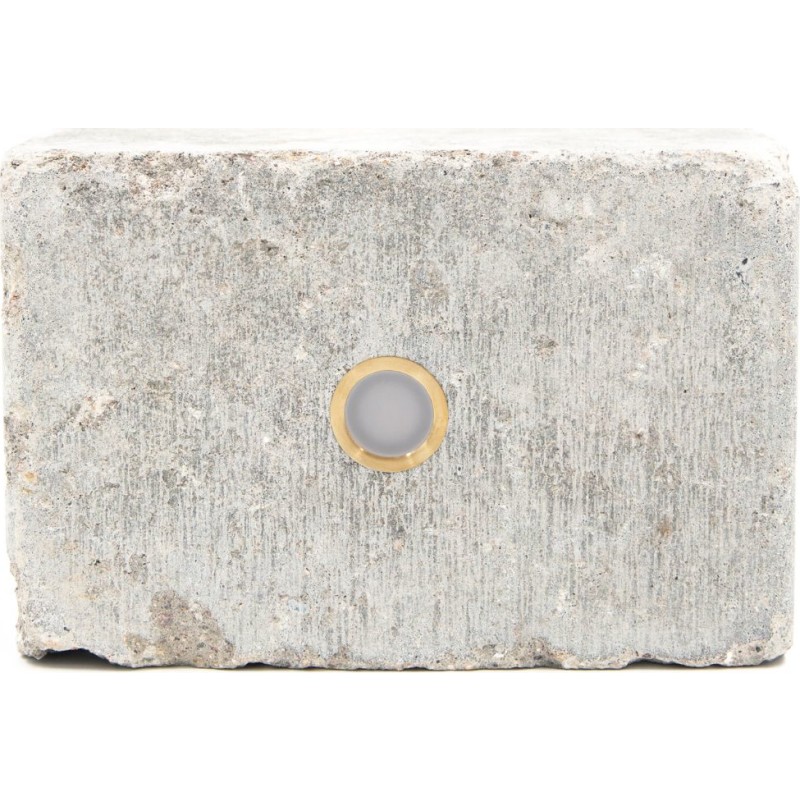 Light By Juhl holmegaardsten kantblok med Cosmos messing spot, 14x21x14 cm, grå