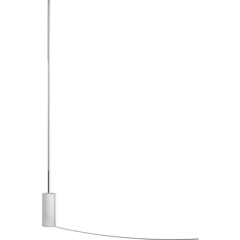 Sackit Expo 185 golvlampa, borstat st&aring;l