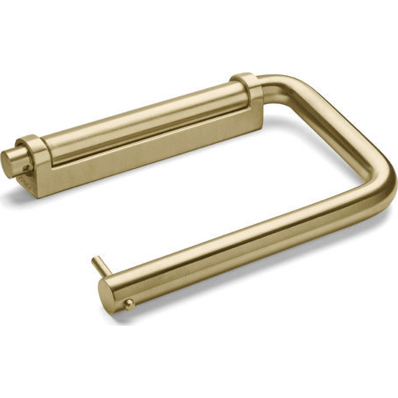 d line toiletrulleholder, 145 mm, børstet PVD messing