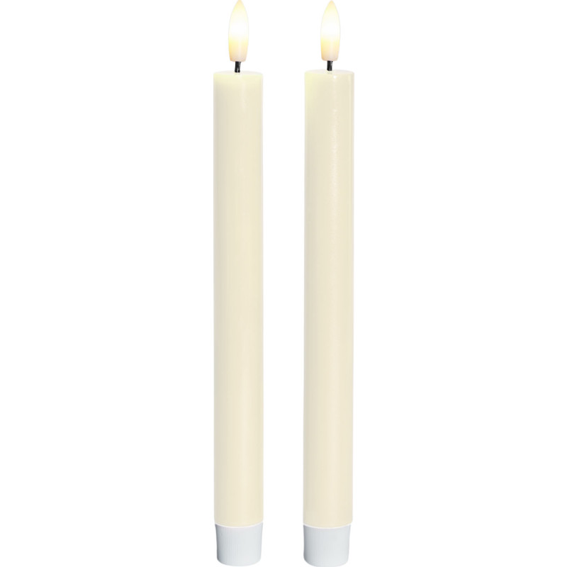 Sirius - Sille Lak Kronelys 2 pak, Ø2 x H20 cm Elfenben
