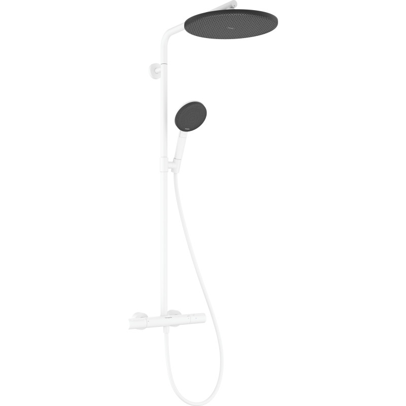 Hansgrohe Raindance Alive S Puro Showerpipe duschset, vattensparande, matt vit