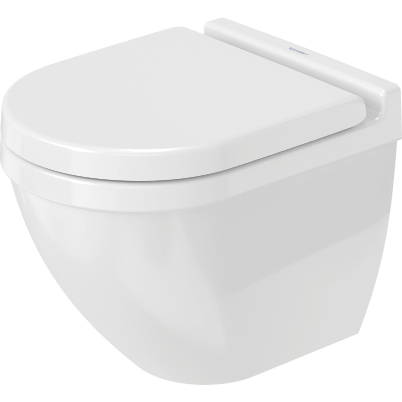 Duravit Starck 3 Compact væghængt toilet, uden skyllekant, hvid
