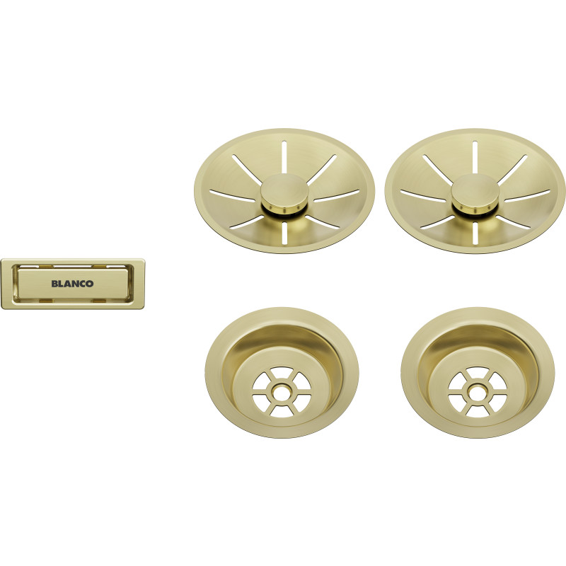 Blanco InFino korgventilsset, manuell, Ø82 mm, guld, 2 st.
