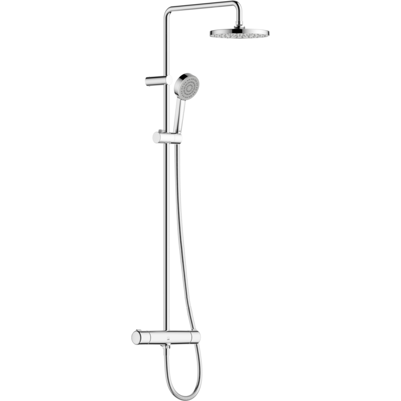 Oras Linea brusesystem med Ø200 mm hovedbruser og termostatarmatur
