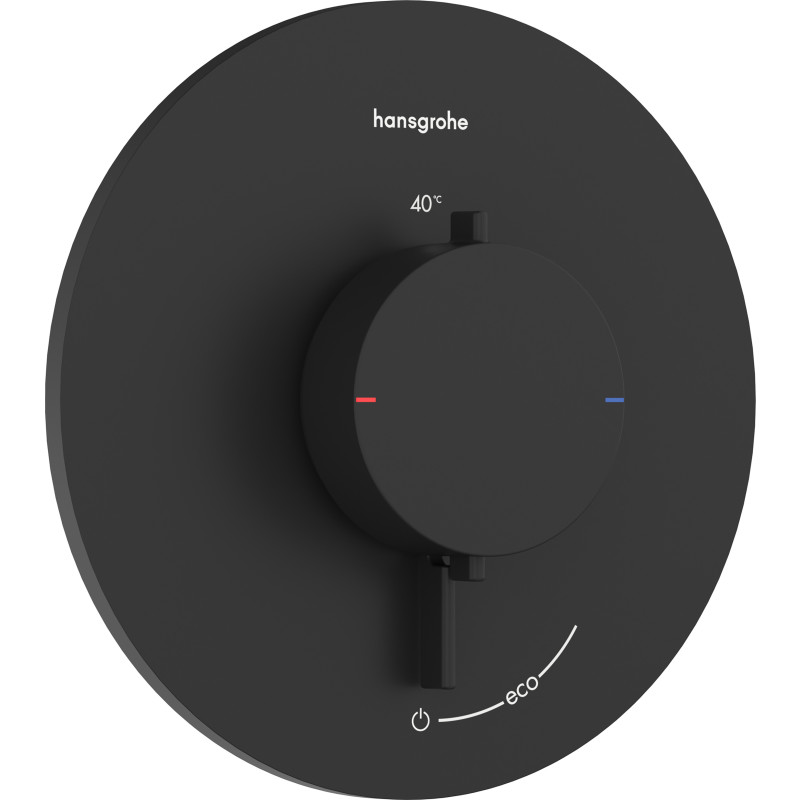 hansgrohe Ecostat Comfort S termostatarmatur med afspærring. TIl 1 udtag. Mat sort