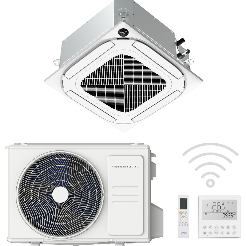 Andersen Electric Ceiling Cassette 35 luft til luft varmepumpesæt, 4,34 kW