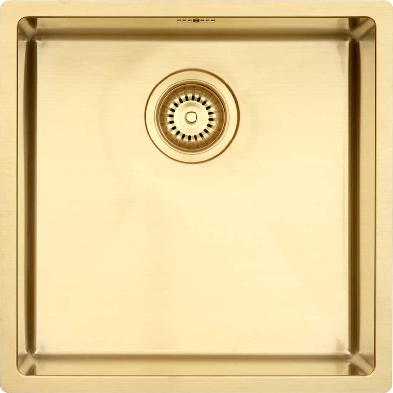Lavabo Kubus 400 Soft køkkenvask, 44x44 cm, messing pvd