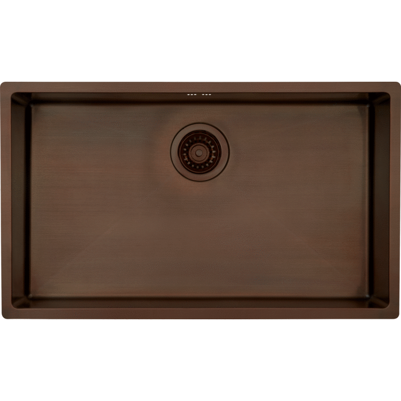 Lavabo Kubus 700 Soft køkkenvask, 74x44 cm, bruneret messing