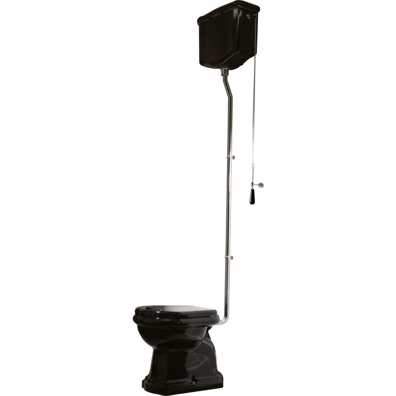 Retro High toilet, sort