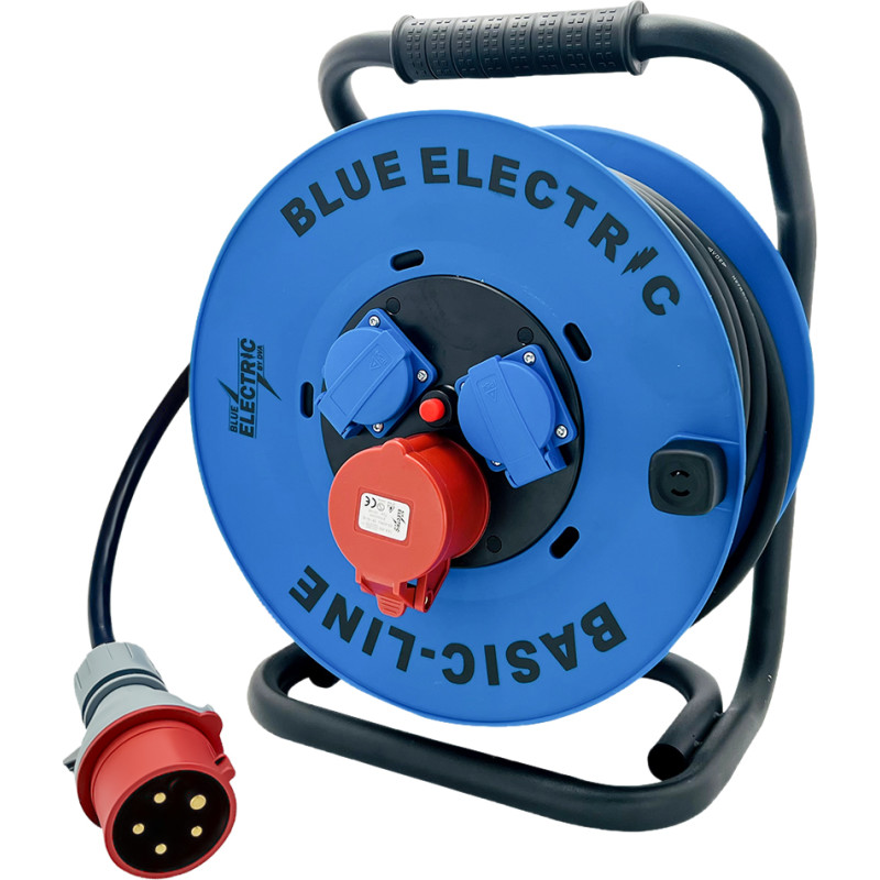 Blue Electric kabeltromle, 25 meter, 400V / 230V