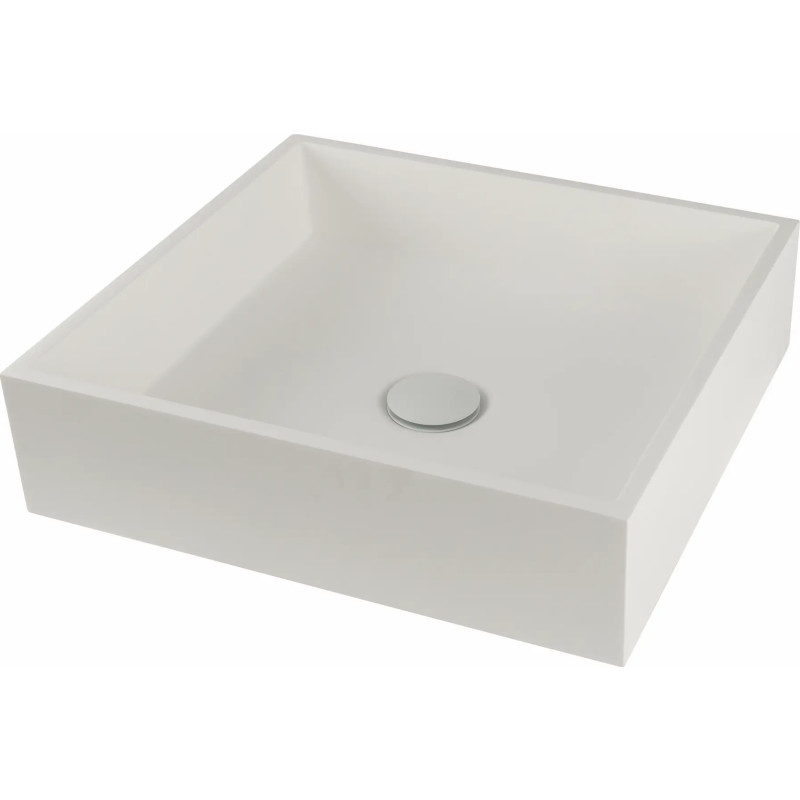 Lavabo Solid Surface håndvask, 40x37 cm, hvid