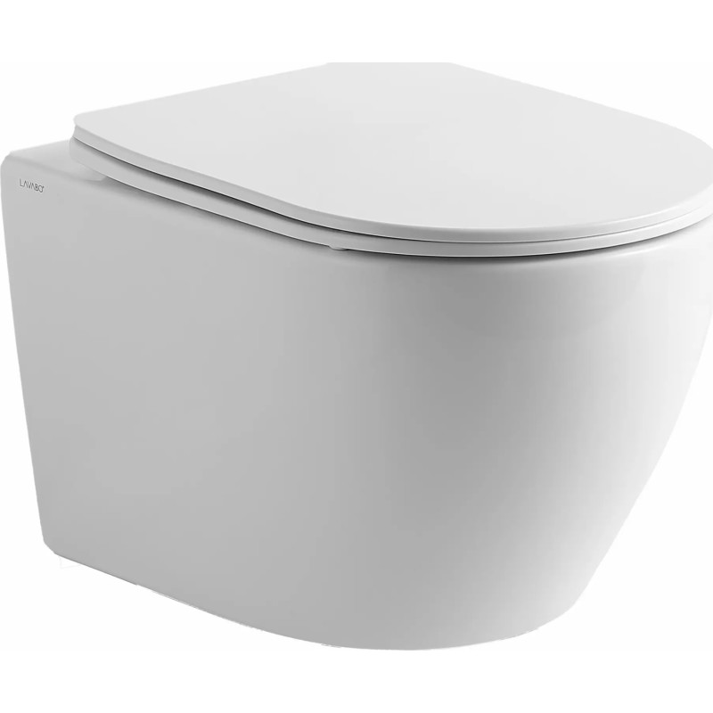 Lavabo Studio v&auml;ggh&auml;ngd toalett, utan spolkant, vit
