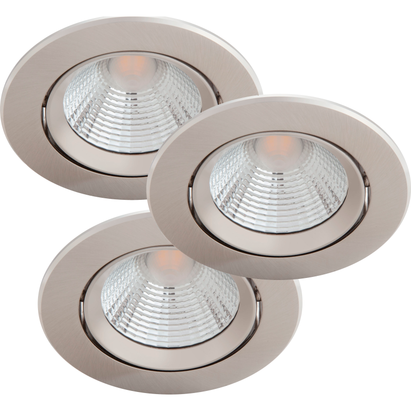 Philips myLiving Sparkle downlight, 2700K, 5,5W, krom, 3-pack
