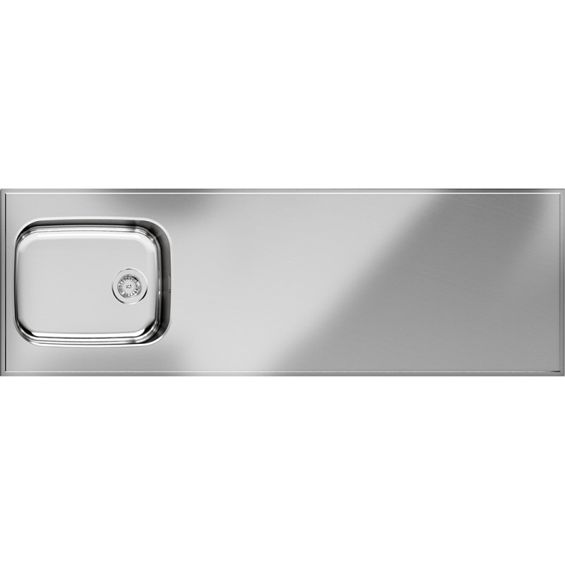 Purus Basic F stålbord, 180x60 cm, rustfrit stål