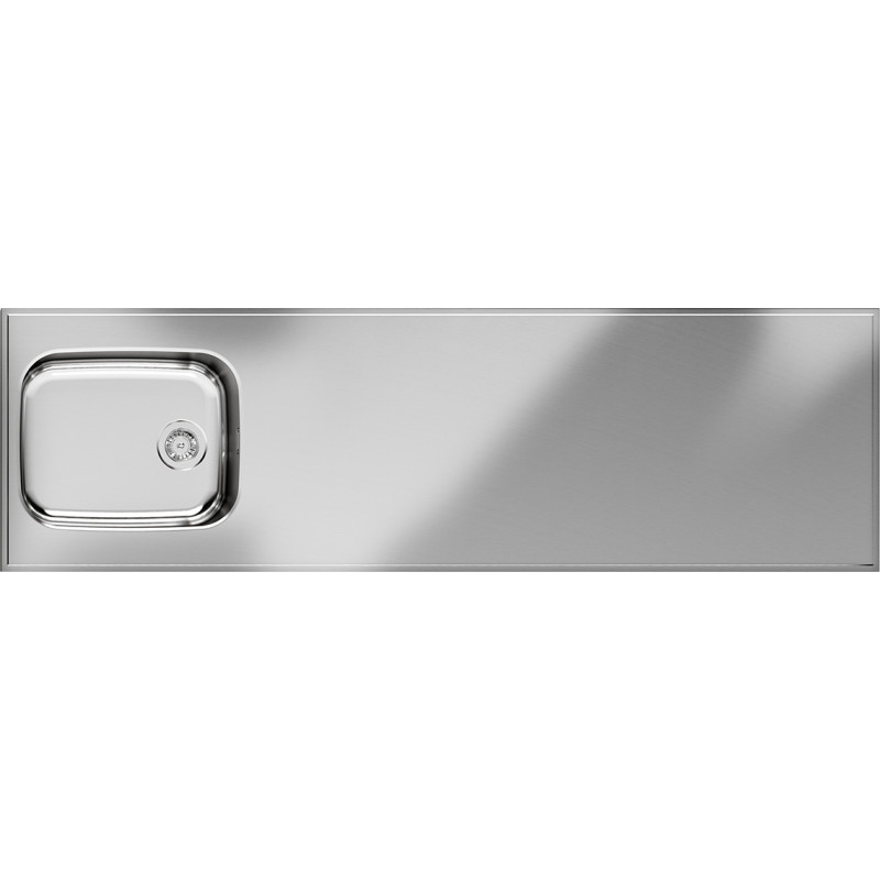 Purus Basic F stålbord, 200x60 cm, rostfritt stål