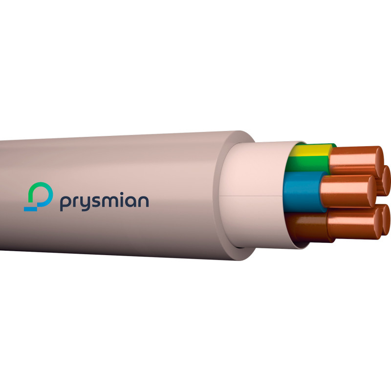 100 meter Prysmian Afumex installationskabel, 5G1,5 mm², 100 meter