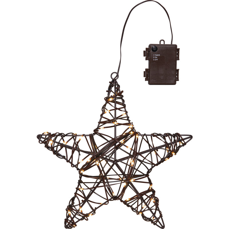 Star Trading Vicke stjerne med lys, batteri, 30 cm