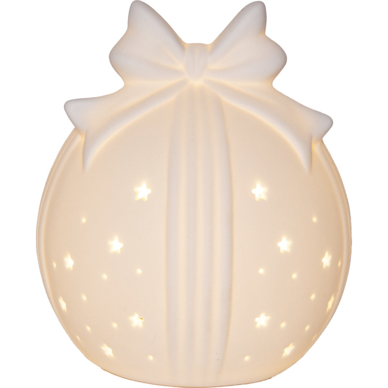 Star Trading Rozy julekugle med lys, 14 cm
