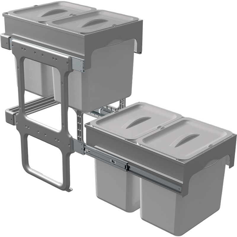 Intra Tandem 40-4 källsortering, 16 liter, grå