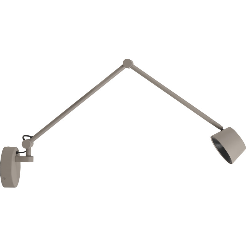 Direction LED-væglampe, grå mat, udhæng 53 cm - Antidark - Stue - Moderne - Metal - Med én lyskilde