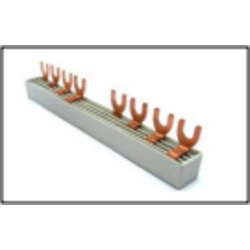 5 stk Elit Scandinavia sløjfeskinne gaffel, EV-G.4.8.63-M6, 10 mm², 63A, 3P+N x2