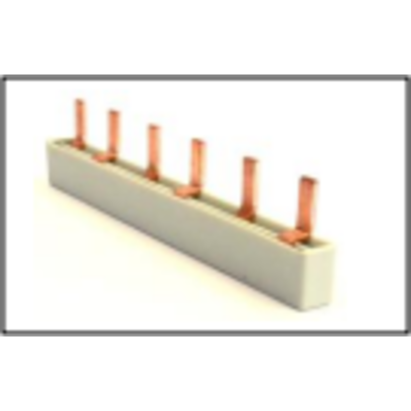 5 stk Elit Scandinavia sløjfeskinne pin, EV-S.2.4.63-M6, 10 mm², 63A, L1+N x2