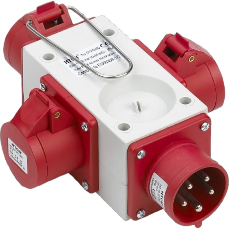 Kompaktforgrener 5P 32A 400V, udgang: 3 x CEE 5P 32A 400V